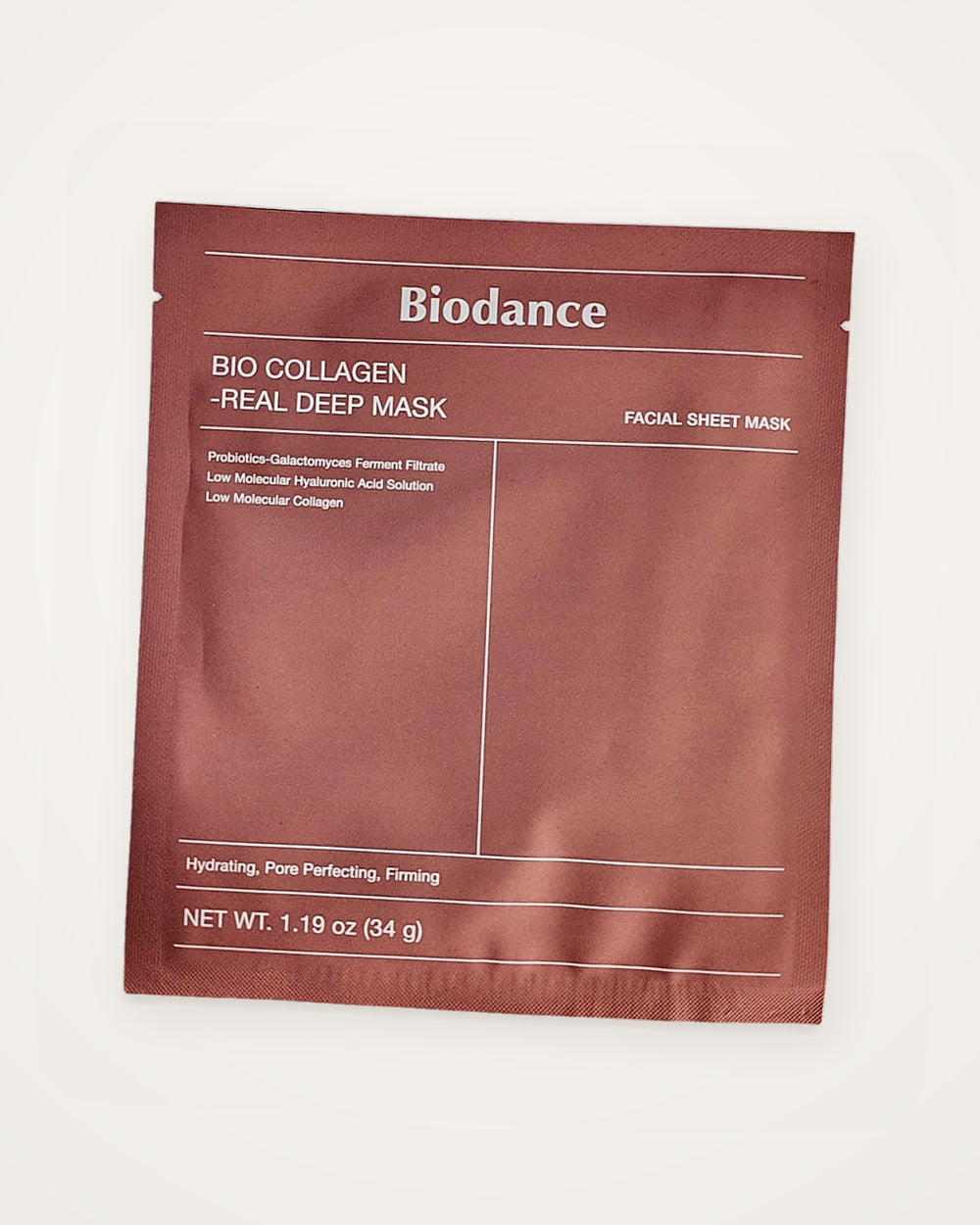 Biodance Bio-Collagen Real Deep Mask 4 x 34 g – envase – vista 3