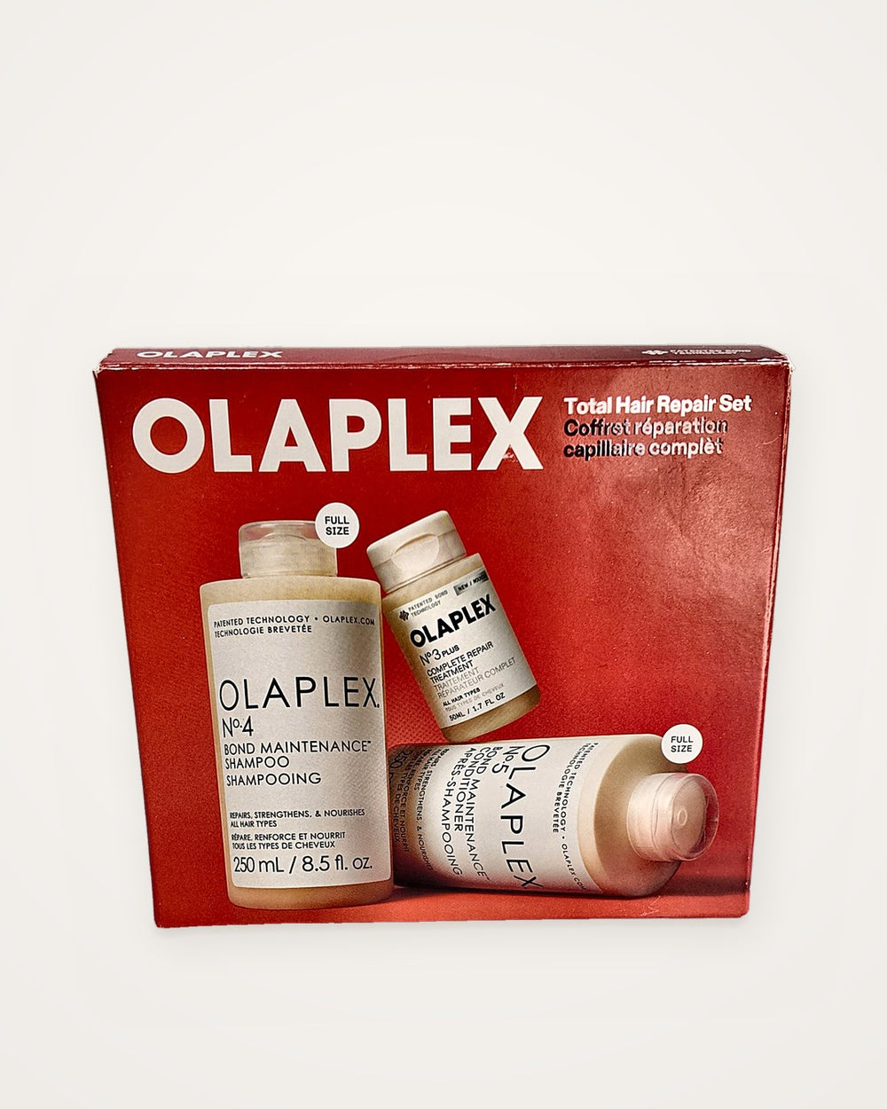 Olaplex Total Hair Repair Set Nº3, Nº4 y Nº5 – envase