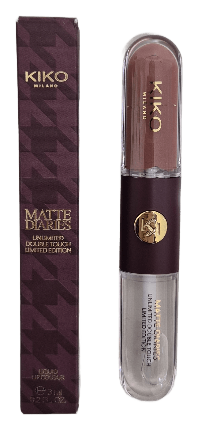 KIKO Milano Matte Diaries Unlimited Double Touch 03 Chestnut Avenue 6 ml – envase – con caja