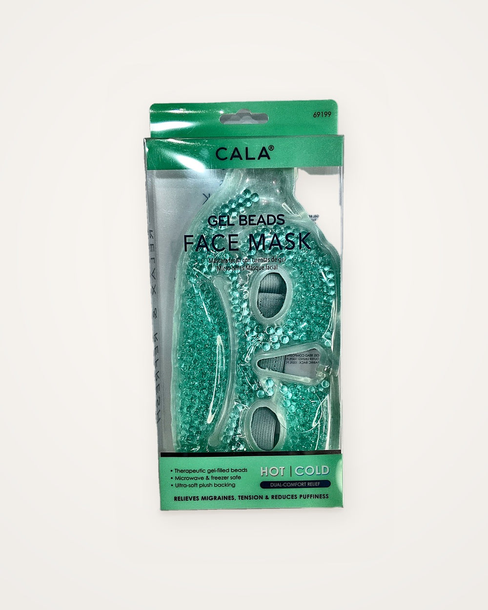 Cala máscara de gel con perlas frío y calor – empaque
