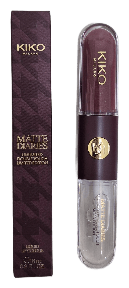 KIKO Milano Matte Diaries Unlimited Double Touch 05 Velvet Wine Rush 6 ml – envase – con caja
