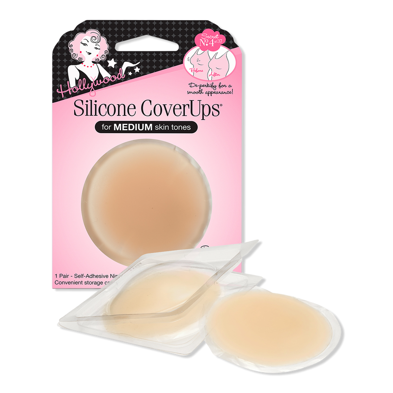 Hollywood Fashion Secrets Silicone CoverUps – Cubre pezones de silicona tono Medium (1 par)