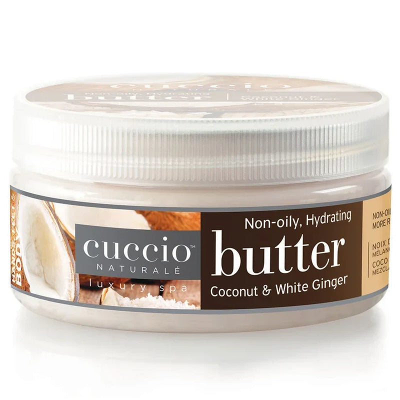 Cuccio Naturalé Butter Blend Coconut & White Ginger 226 g (8 oz) – Manteca corporal hidratante