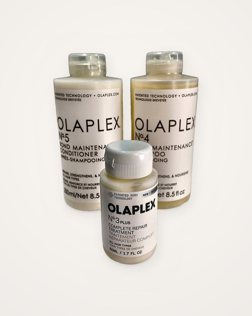 Olaplex Total Hair Repair Set Nº3, Nº4 y Nº5 – envase – vista 2