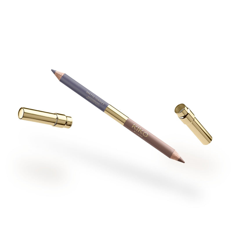 KIKO Milano Matte Diaries Sketch&Blend Matte Eye Pencil 01 Campus Smoke – Lápiz de ojos doble mate