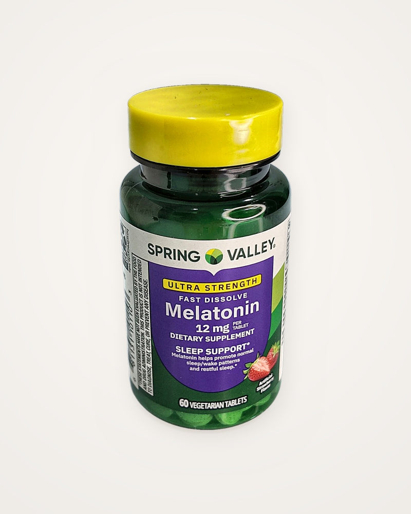 Spring Valley Melatonina Ultra Strength 12 mg – 60 tabletas de disolución rápida