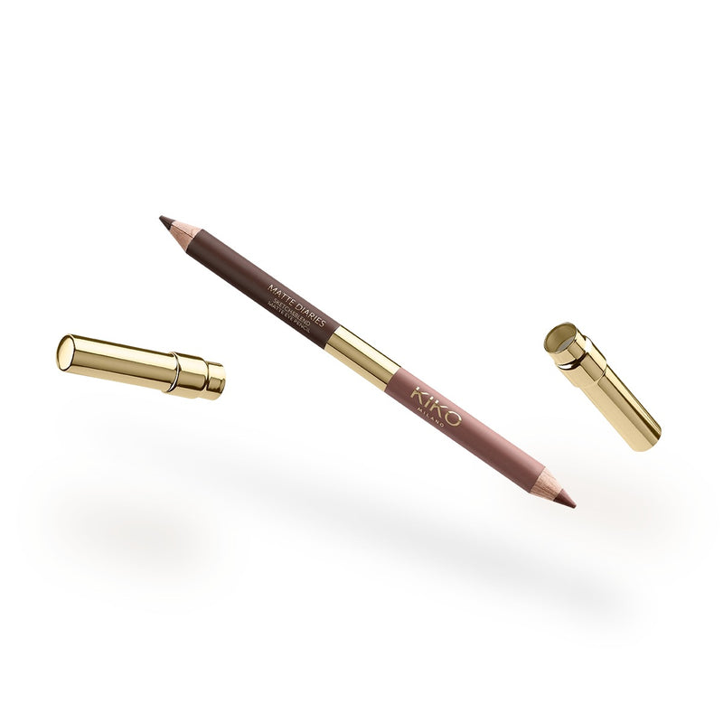 KIKO Milano Matte Diaries Sketch&Blend Matte Eye Pencil 03 Bookstore Taupe – Lápiz de ojos doble mate
