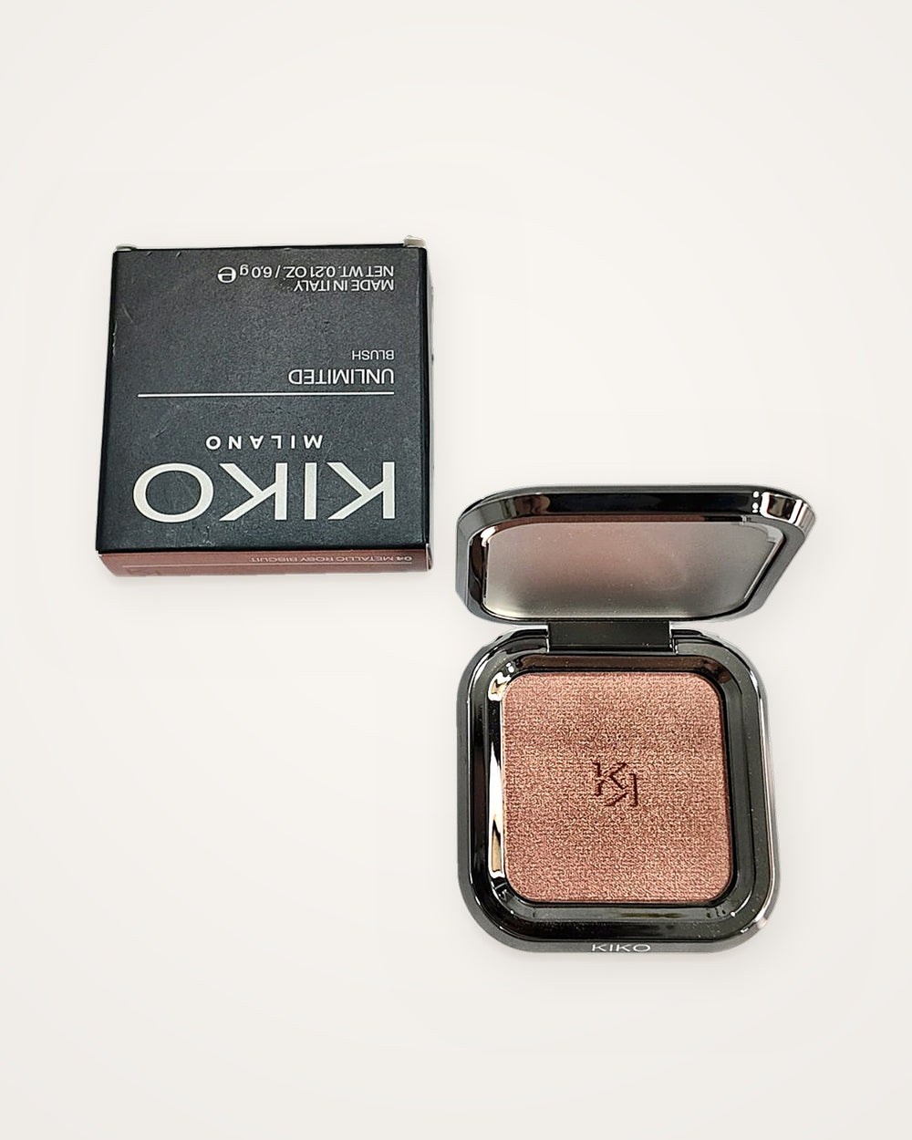 KIKO Milano Unlimited Blush 04 Metallic Rosy Biscuit 6 g – envase