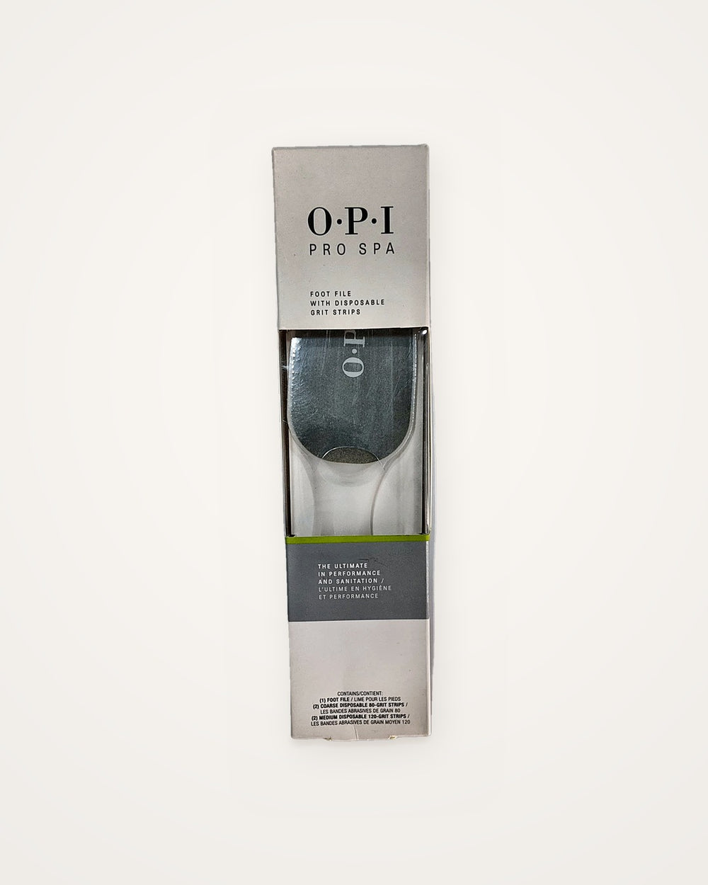 OPI Pro Spa Foot File lima de pedicure de doble cara – caja – vista 2