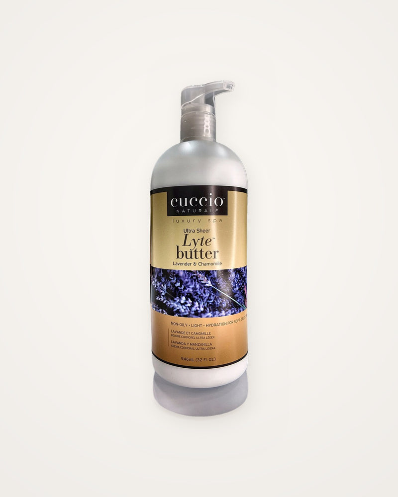 Cuccio Naturalé Lyte Ultra Sheer Butter Lavender & Chamomile 946 ml (32 oz) – Manteca ligera