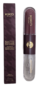 KIKO Milano Matte Diaries Unlimited Double Touch 05 Velvet Wine Rush – Labial líquido 2 pasos 6 ml